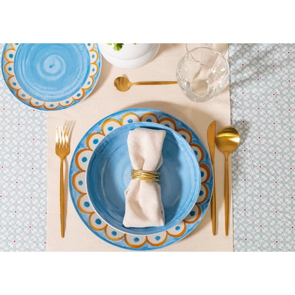 Světle modré dezertní  porcelánové talíře v sadě 6 ks ø 19,5 cm Tangeri blue – Villa Altachiara-image-2