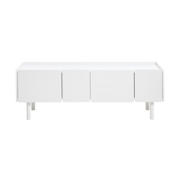 Bílý TV stolek 160x55x45 cm Bera – Unique Furniture