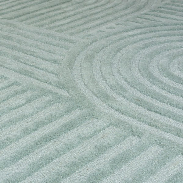 Tyrkysový ručně tkaný vlněný koberec 200x290 cm Zen Garden – Flair Rugs-image-3