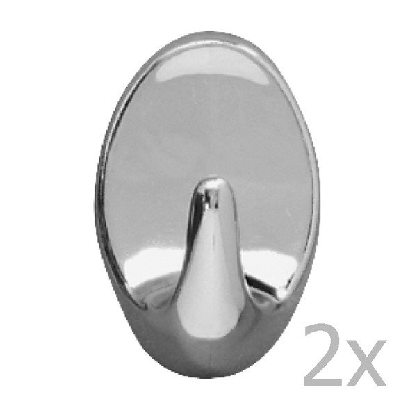 Sada 2 nástěnných háčků Wenko Maxi Hooks Chrome-image-1