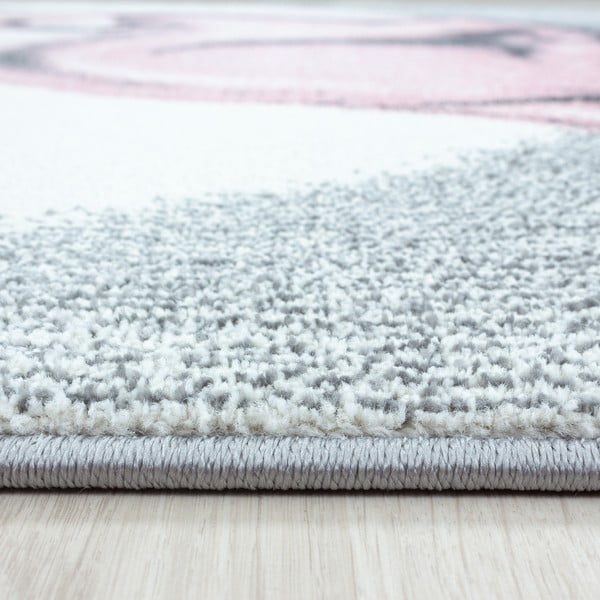 Světle růžovo-světle šedý dětský koberec ø 160 cm Bambi – Ayyildiz Carpets-image-3