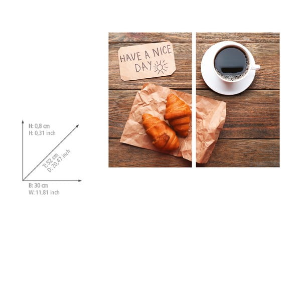 Kryty na sporák z tvrzeného skla v sadě 2 ks 52x30 cm Nice Day – Allstar-image-2