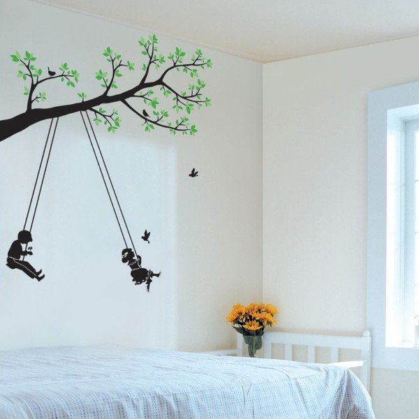 Nástěnná samolepka Children Swinging in a Tree-image-1
