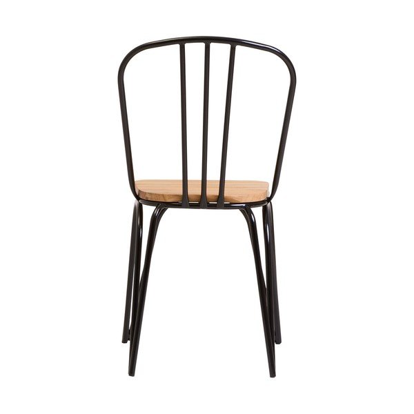 Černá jídelní židle z jilmového dřeva District – Premier Housewares-image-4