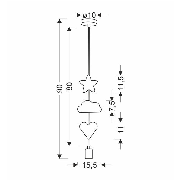 Dětské svítidlo s kovovým stínidlem Single – Candellux Lighting-image-2