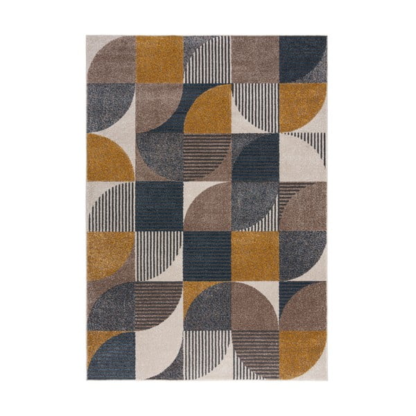 Žluto-modrý koberec Flair Rugs Retro, 120 x 170 cm