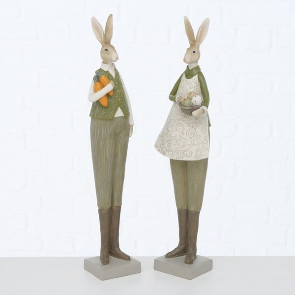 Sada 2 velikonočních dekorací Boltze Mr. & Mrs. Rabbit