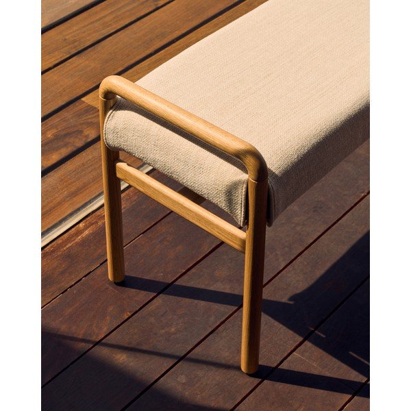 Lavice v krémové a přírodní barvě Macaret – Kave Home-image-3