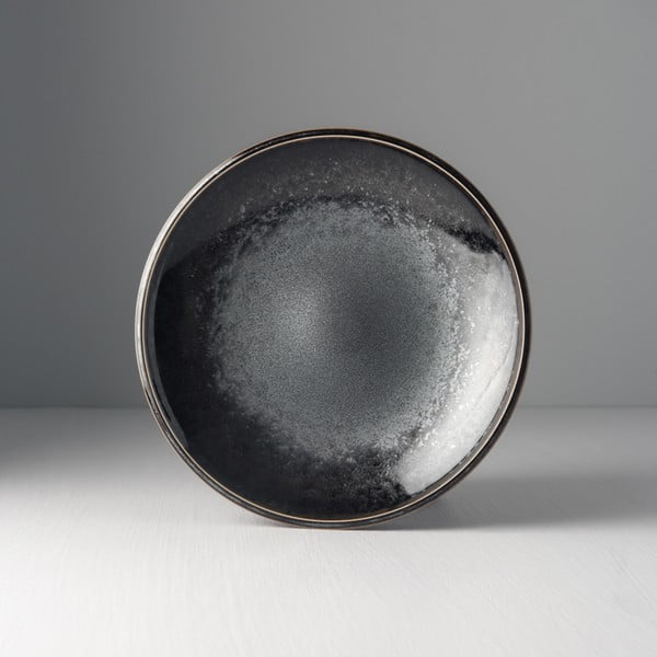 Černý keramický talíř na předkrm Made In Japan Black Pearl, ⌀ 20 cm