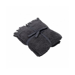 Tmavě šedé bavlněné ručníky v sadě 2 ks 30x50 cm FRINO – Blomus