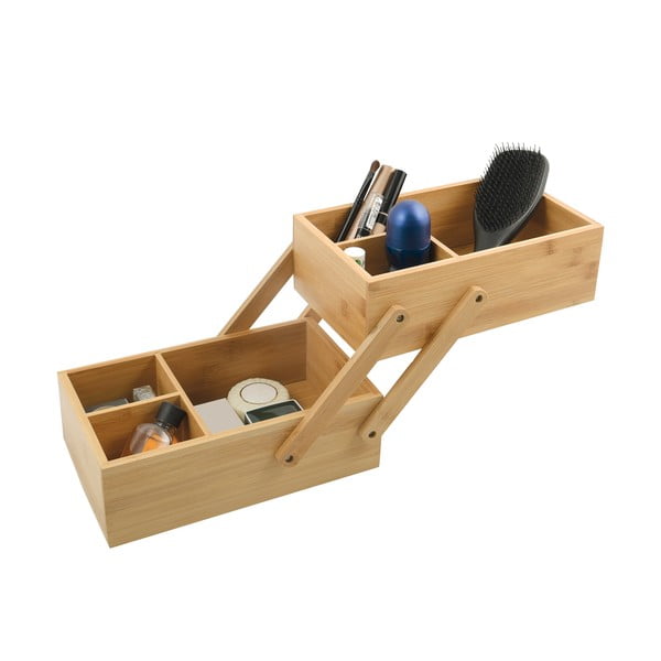 Bambusový koupelnový organizér na kosmetiku v přírodní barvě Isalys – MSV-image-2