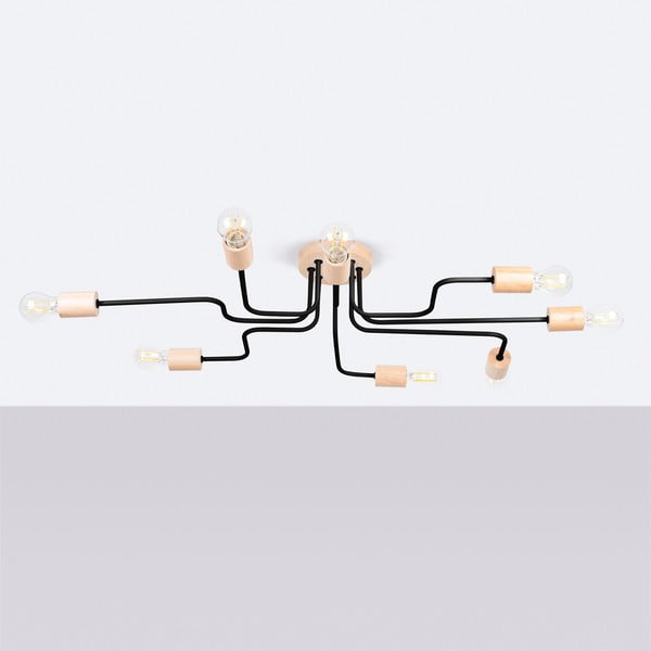 Stropní svítidlo v černo-přírodní barvě 60x100 cm Dazzle – Sollux-image-2