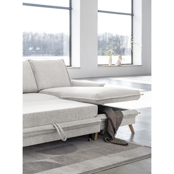 Béžová rozkládací rohová pohovka (pravý roh) Charming Charlie – Miuform-image-4