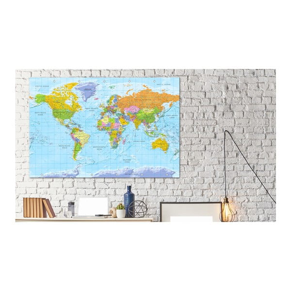 Nástěnka s mapou světa Bimago Orbis Terrarum, 90 x 60 cm-image-1
