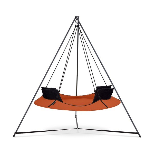 Oranžová zahradní houpačka se stojanem – Hangout Pod-image-1