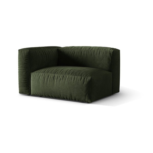 Zelený sametový modul pohovky (levý roh) Martina – Micadoni -image-1