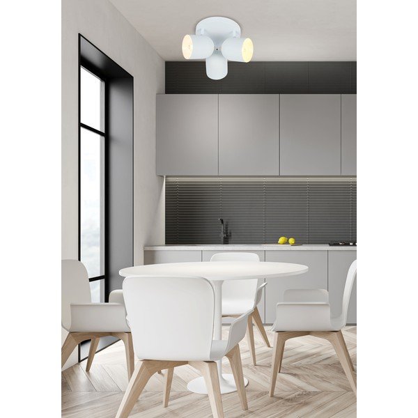 Bílé stropní svítidlo s kovovým stínidlem 32x32 cm Azuro – Candellux Lighting-image-1