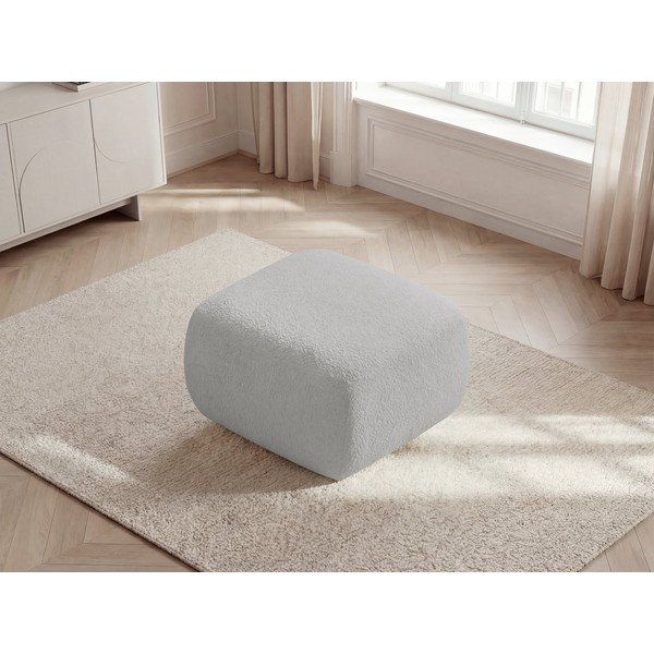 Světle šedá podnožka z textilie bouclé Montaigne – Bobochic Paris-image-4