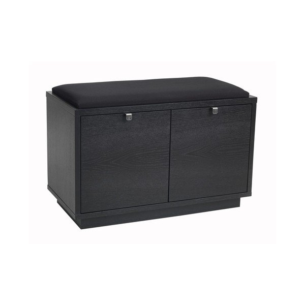 Černý botník s lavicí Confetti – Rowico