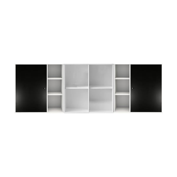 Černo-bílá nástěnná komoda Hammel Mistral Kubus, 206 x 69 cm