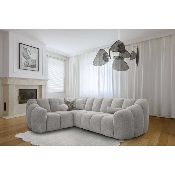 Světle šedá rohová pohovka (levý roh/do L) Shell – Miuform-image-4