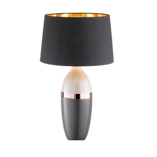 Černo-šedá stolní lampa Fischer & Honsel Foro