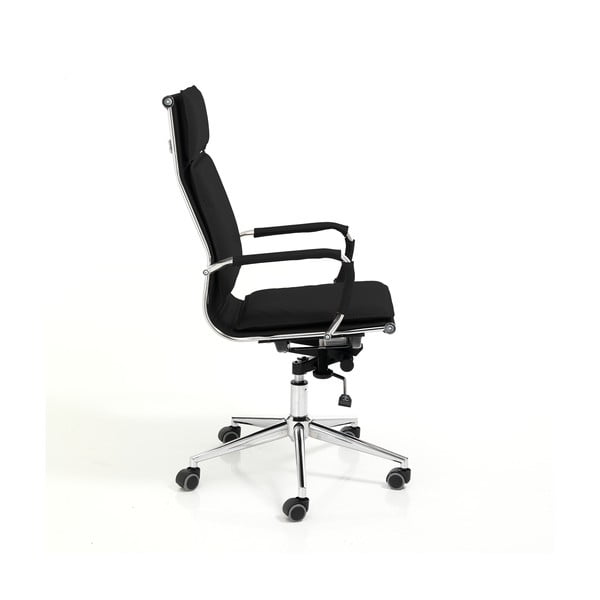 Černá kancelářská židle z imitace kůže Premier – Tomasucci-image-3