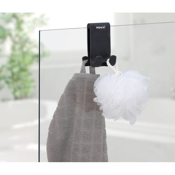 Černý silikonový oboustranný závěsný věšák Wenko Verna-image-1