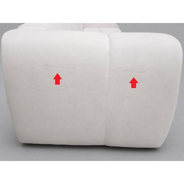 Krémová sametová pohovka 225 cm Cube - II. jakost – Bonami Selection-image-3