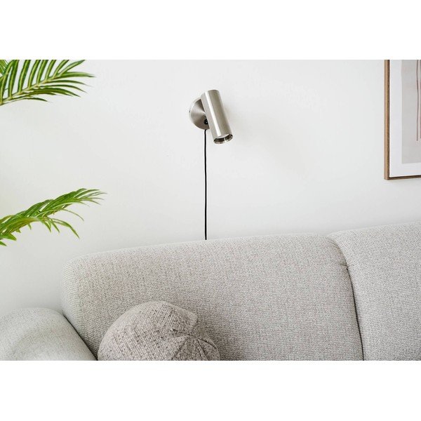 Ocelové nástěnné svítidlo do zásuvky ve stříbrné barvě Paris – House Nordic-image-1