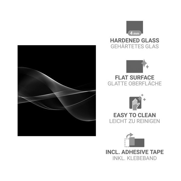 Kryt na zeď u sporáku z tvrzeného skla 70x60 cm Smoke – Wenko-image-3