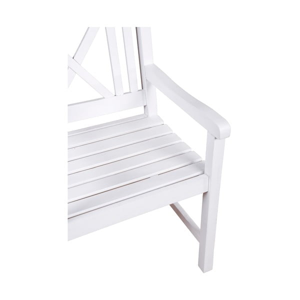 Bílé dřevěné zahradní křeslo Malmö – Garden Pleasure-image-1