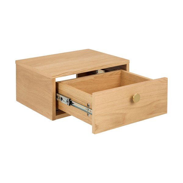 Noční stolek v dekoru dubu ve světle přírodní barvě Monfort – Actona-image-3