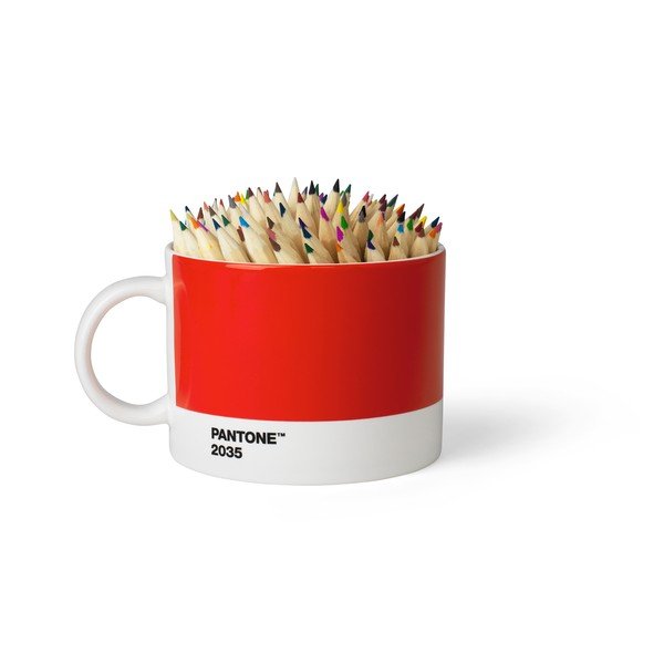 Červený porcelánový hrnek 475 ml Red 2035 – Pantone-image-1