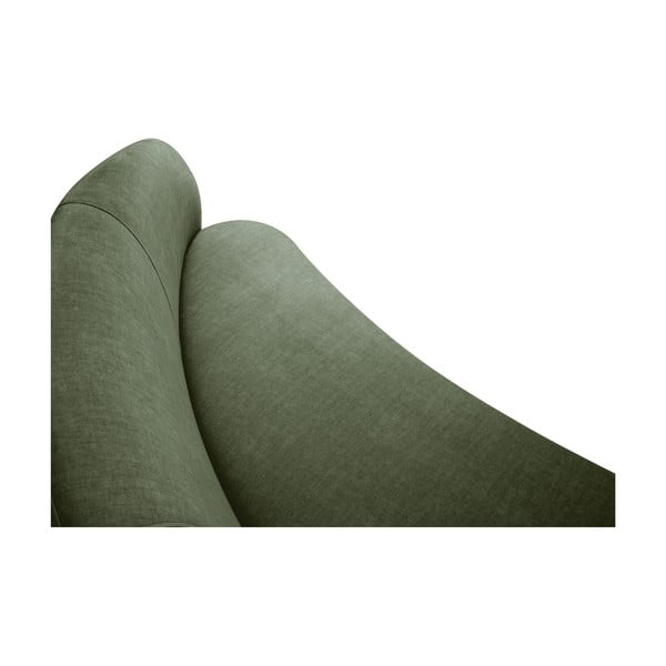 Zelená sametová asymetrická pohovka Mazzini Sofas Debbie, levá-image-4