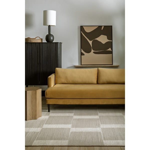 Šedobéžový vlněný koberec 133x190 cm Agnus Pavement – Agnella-image-1