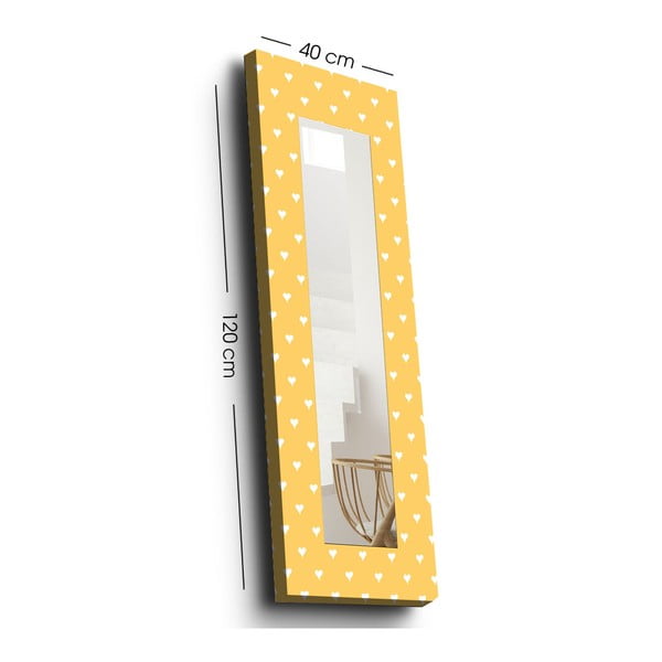 Nástěnné zrcadlo s dřevěným rámem 40x120 cm – Wallity-image-2