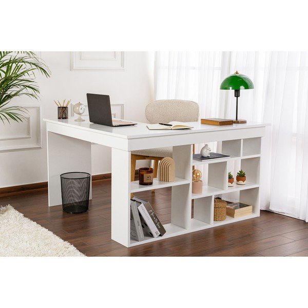 Matný rohový pracovní stůl 120x130 cm Vesper – Kalune Design-image-2