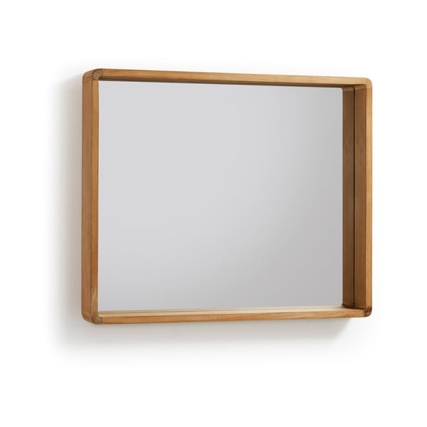 Zrcadlo z teakového dřeva Kave Home Sunday, 80 x 65 cm-image-2