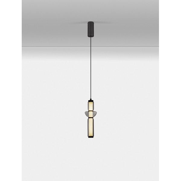 Šedé skleněné LED stmívatelné závěsné svítidlo ø 12 cm Ulon – Nova Luce-image-4