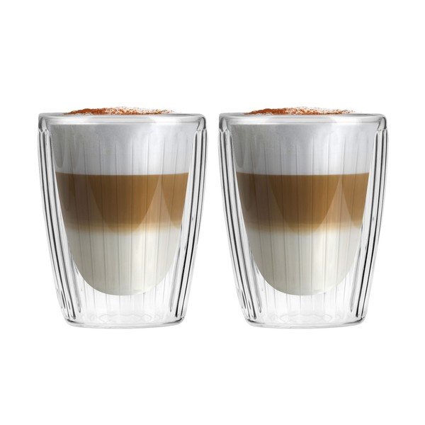 Skleněné hrnky v sadě 2 ks na cappuccino 250 ml Livio Duo – Vialli Design