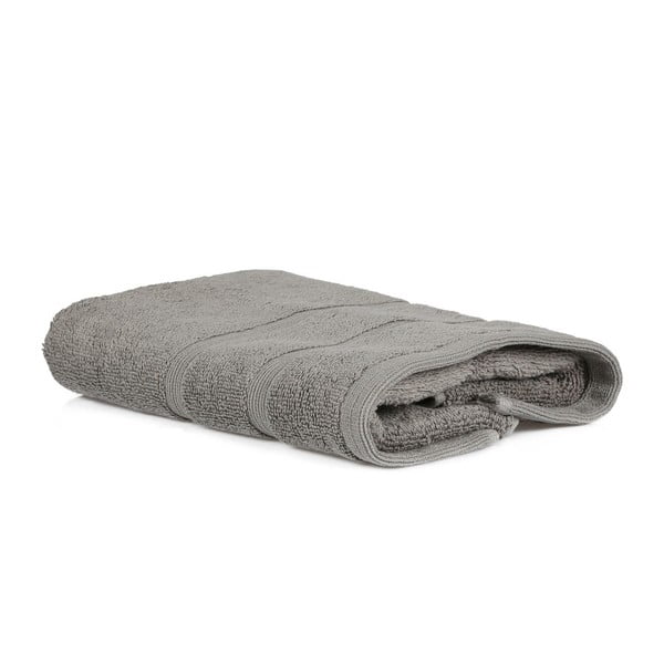 Šedý ručník Cecile, 40 x 70 cm
