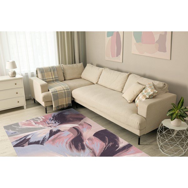 Růžový vlněný koberec 200x300 cm Anyl – Agnella-image-2