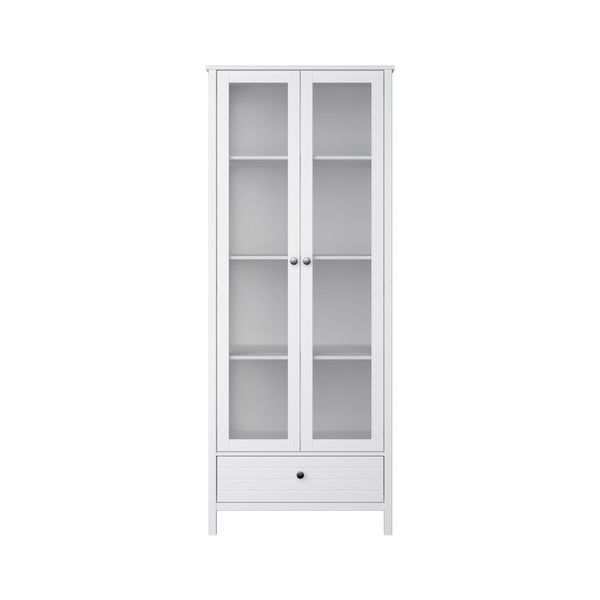 Bílá vitrína Steens New York, výška 194 cm