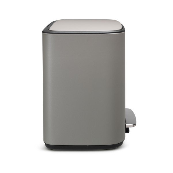 Světle šedý nášlapný ocelový odpadkový koš na tříděný odpad 11+23 l Bo – Brabantia-image-2