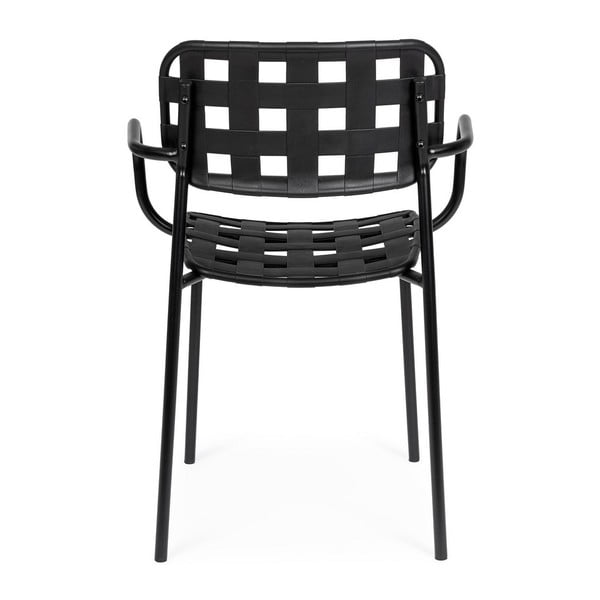 Černé kovové zahradní židle v sadě 4 ks Clover   – Bizzotto-image-4