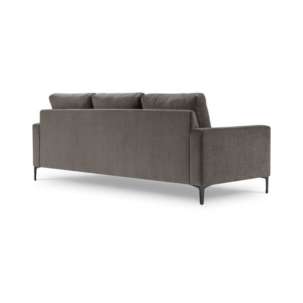 Šedá sametová pohovka Kooko Home Harmony, 220 cm-image-3