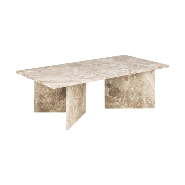 Béžový mramorový konferenční stolek 70x140 cm Vega – Actona