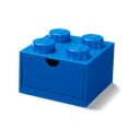 Modrý stolní box se zásuvkou LEGO®, 15 x 16 cm