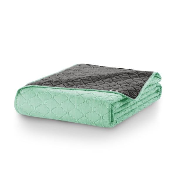 Světle zelený oboustranný přehoz z mikrovlákna DecoKing Axel, 260 x 280 cm-image-4